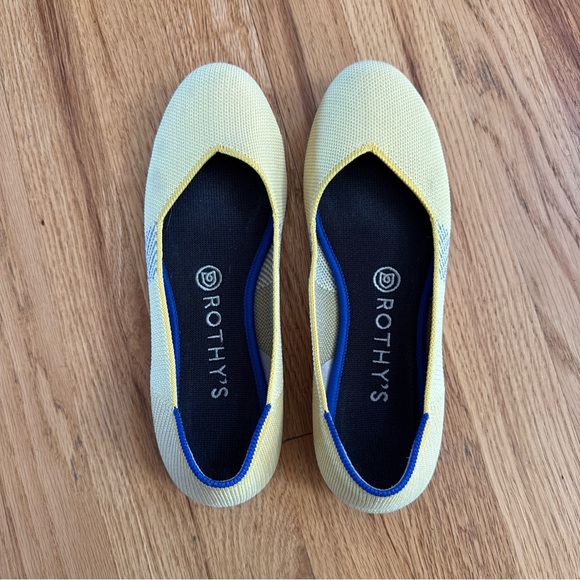 Rothy’s Yellow Lemon Round Toe Slip On Classic Ballet Flat Women’s Size 8 - Picture 4 of 6